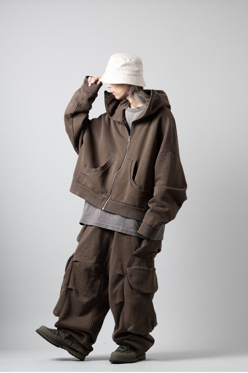 entire studios FULL ZIP SWEAT PARKA (BRUNETTE)