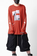 画像をギャラリービューアに読み込む, A.F ARTEFACT THICK-COLLAR BASIC L/S T-SHIRT / TYPE B PRINT (ORANGE)