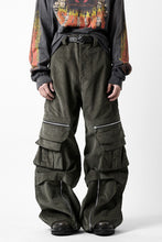 Load image into Gallery viewer, A.F ARTEFACT CARGO ZIP BAGGY PANTS / CORDUROY (KHAKI)