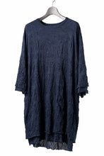 Load image into Gallery viewer, A.F ARTEFACT OVERSIZE LAYERED S/S TEE / GAUZE WASHER JERSEY (NAVY)