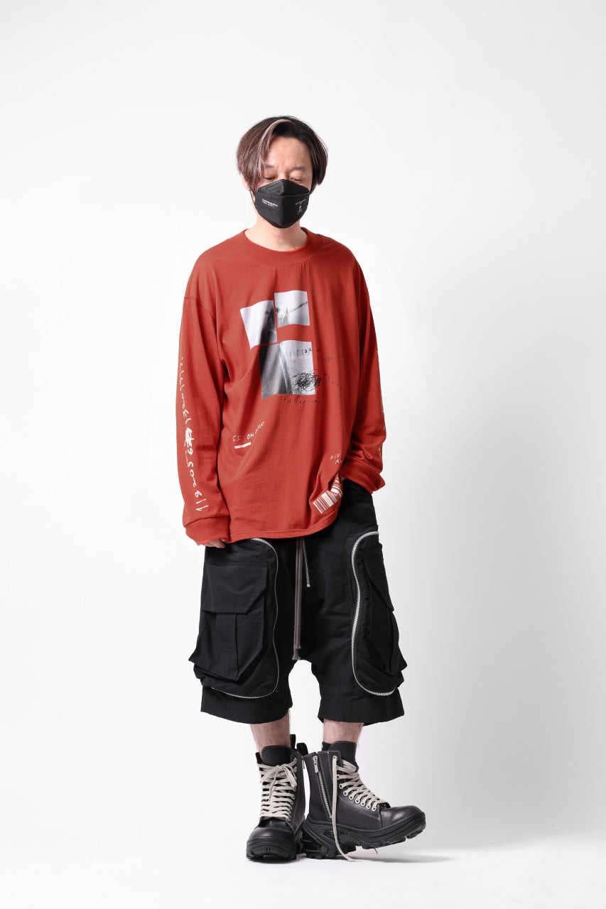 画像をギャラリービューアに読み込む, A.F ARTEFACT THICK-COLLAR BASIC L/S T-SHIRT / TYPE B PRINT (ORANGE)