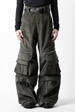 Load image into Gallery viewer, A.F ARTEFACT CARGO ZIP BAGGY PANTS / CORDUROY (KHAKI)