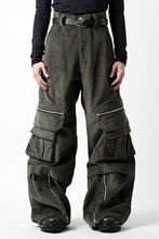 Load image into Gallery viewer, A.F ARTEFACT CARGO ZIP BAGGY PANTS / CORDUROY (KHAKI)