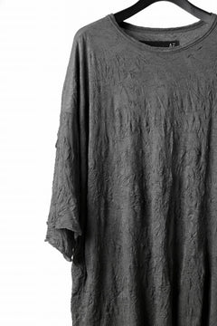 画像をギャラリービューアに読み込む, A.F ARTEFACT OVERSIZE LAYERED S/S TEE / GAUZE WASHER JERSEY (GREY)