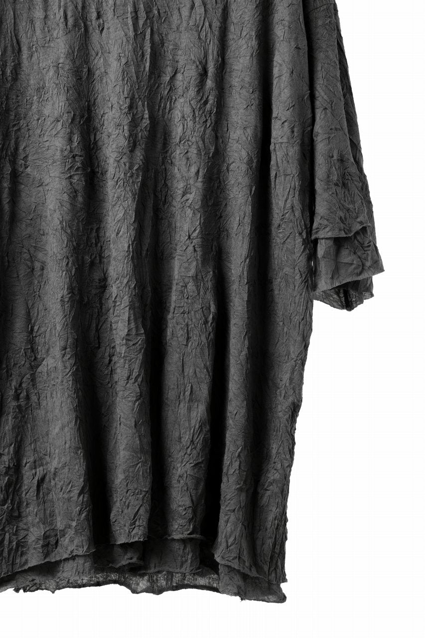 A.F ARTEFACT OVERSIZE LAYERED S/S TEE / GAUZE WASHER JERSEY (GREY)