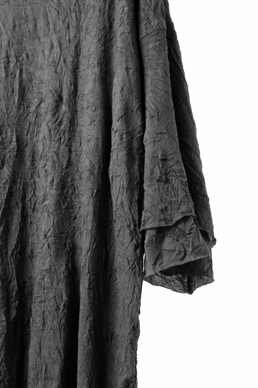 A.F ARTEFACT OVERSIZE LAYERED S/S TEE / GAUZE WASHER JERSEY (GREY)