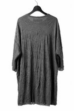 Load image into Gallery viewer, A.F ARTEFACT OVERSIZE LAYERED S/S TEE / GAUZE WASHER JERSEY (GREY)