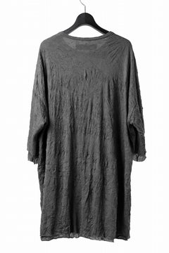 Load image into Gallery viewer, A.F ARTEFACT OVERSIZE LAYERED S/S TEE / GAUZE WASHER JERSEY (GREY)