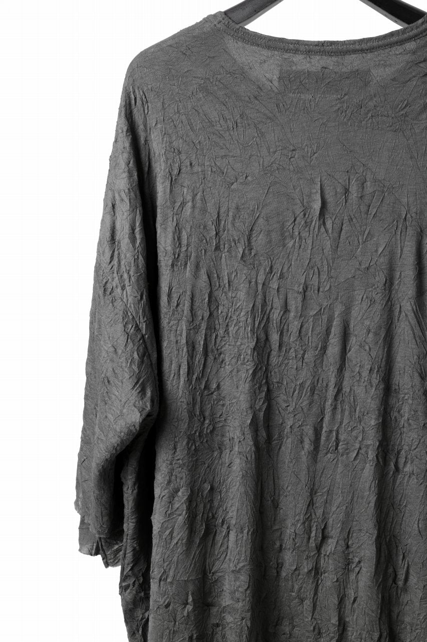 A.F ARTEFACT OVERSIZE LAYERED S/S TEE / GAUZE WASHER JERSEY (GREY)