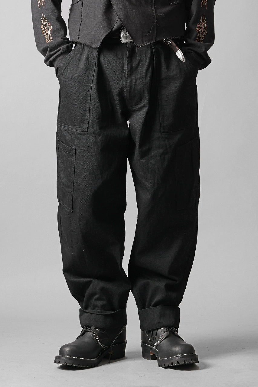 画像をギャラリービューアに読み込む, LASTMAN DENIM MECHANIC PANTS (BLACK)