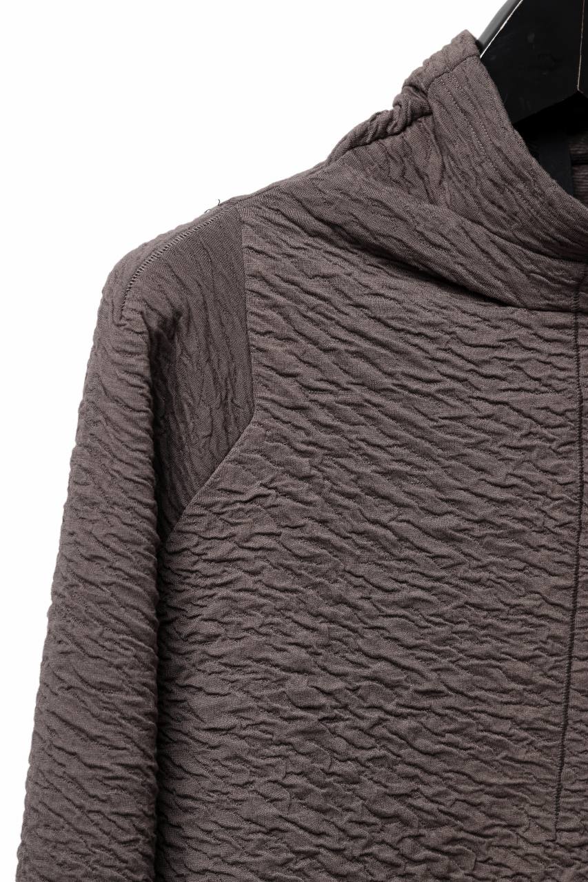 FIRST AID TO THE INJURED -UMEO- MOCK NECK LS TOPS / DOUBLE WAVY JERSEY (FOSSIL)