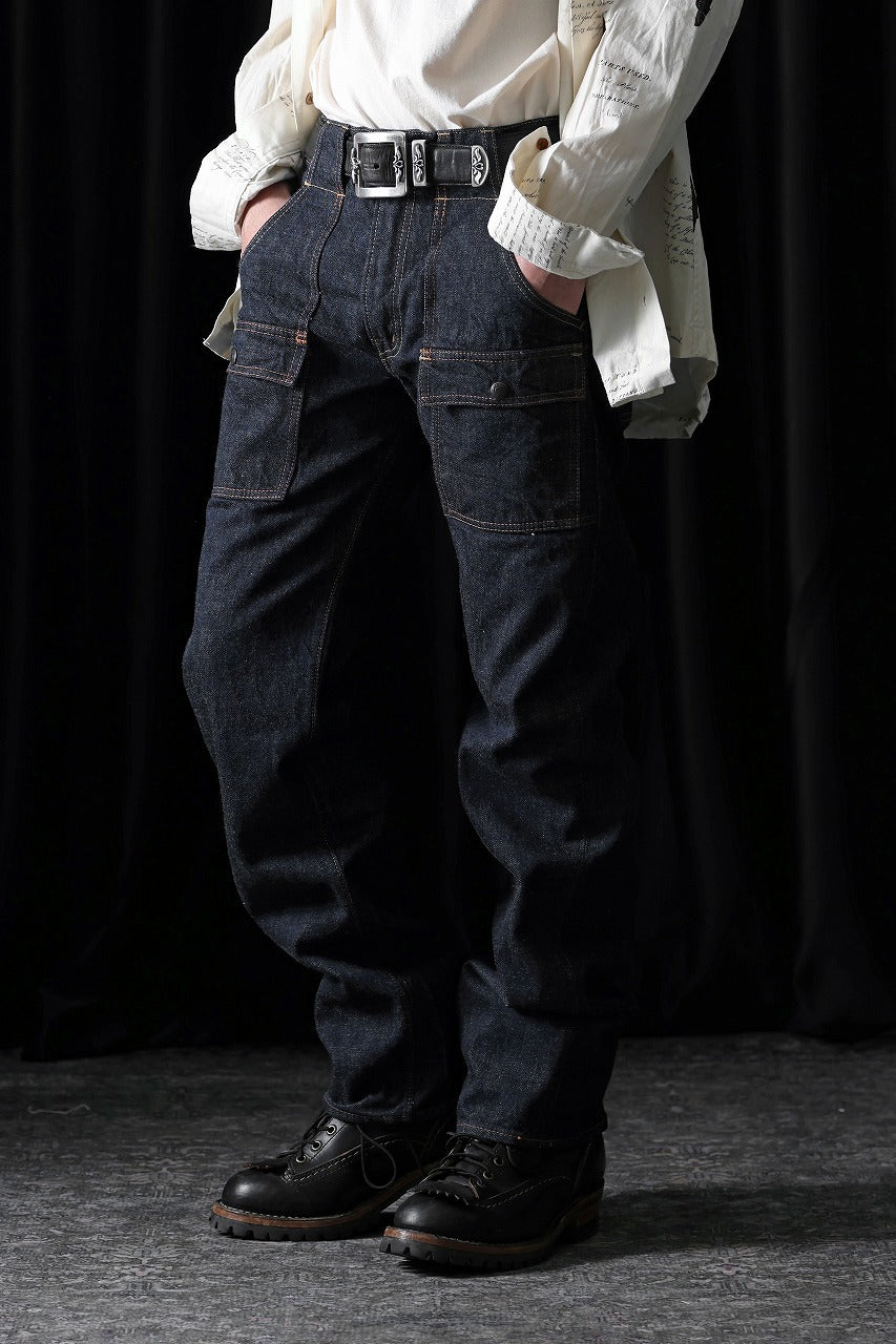 Load image into Gallery viewer, FULLCOUNT 1246W Bush Pants / 13.7oz Zimbabwe Selvedge Denim (INDIGO BLUE / ONE WASHED)