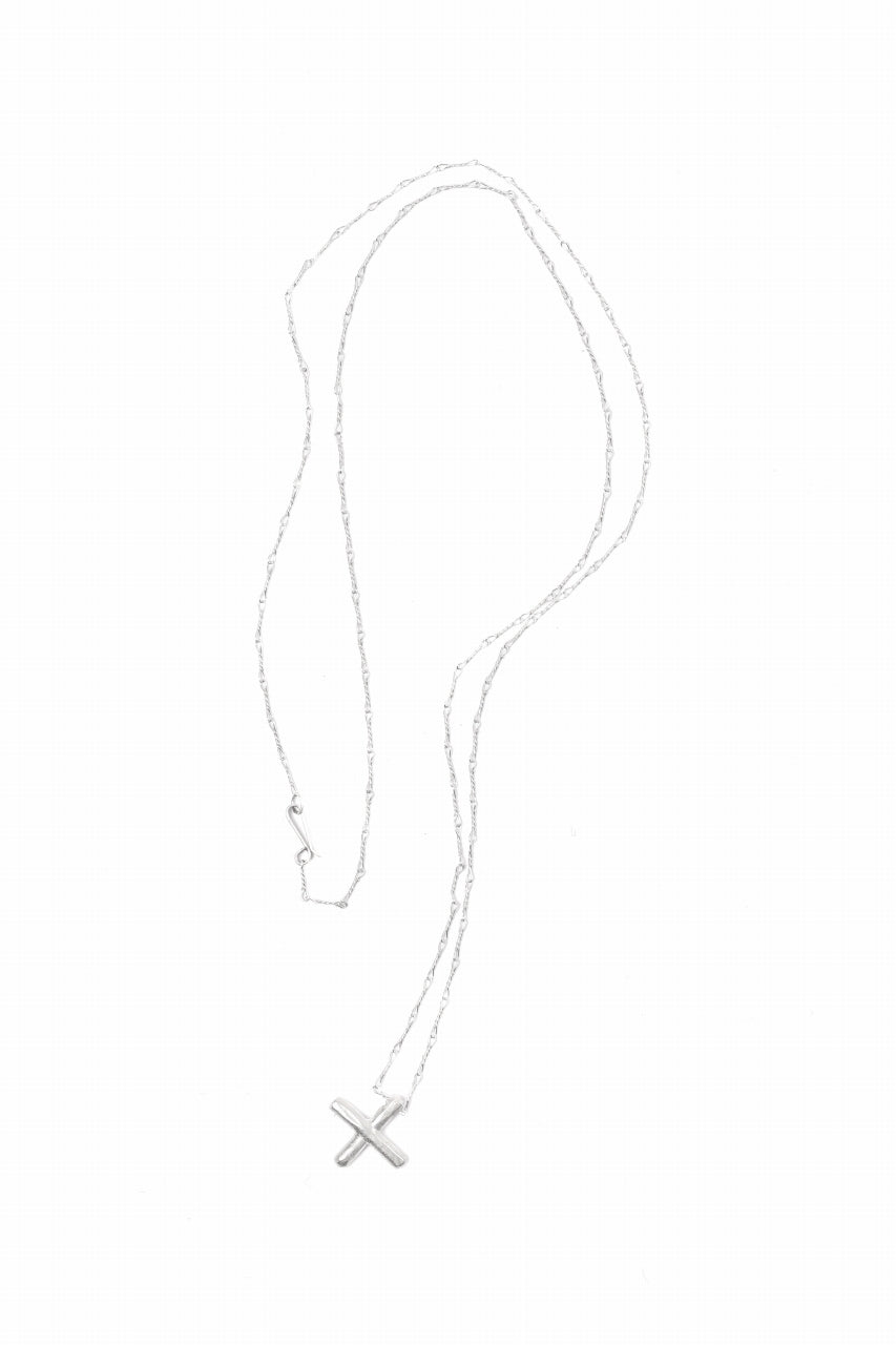 Load image into Gallery viewer, m.a+ cross pendant 60cm chain / AC60/C5/AG (SILVER)