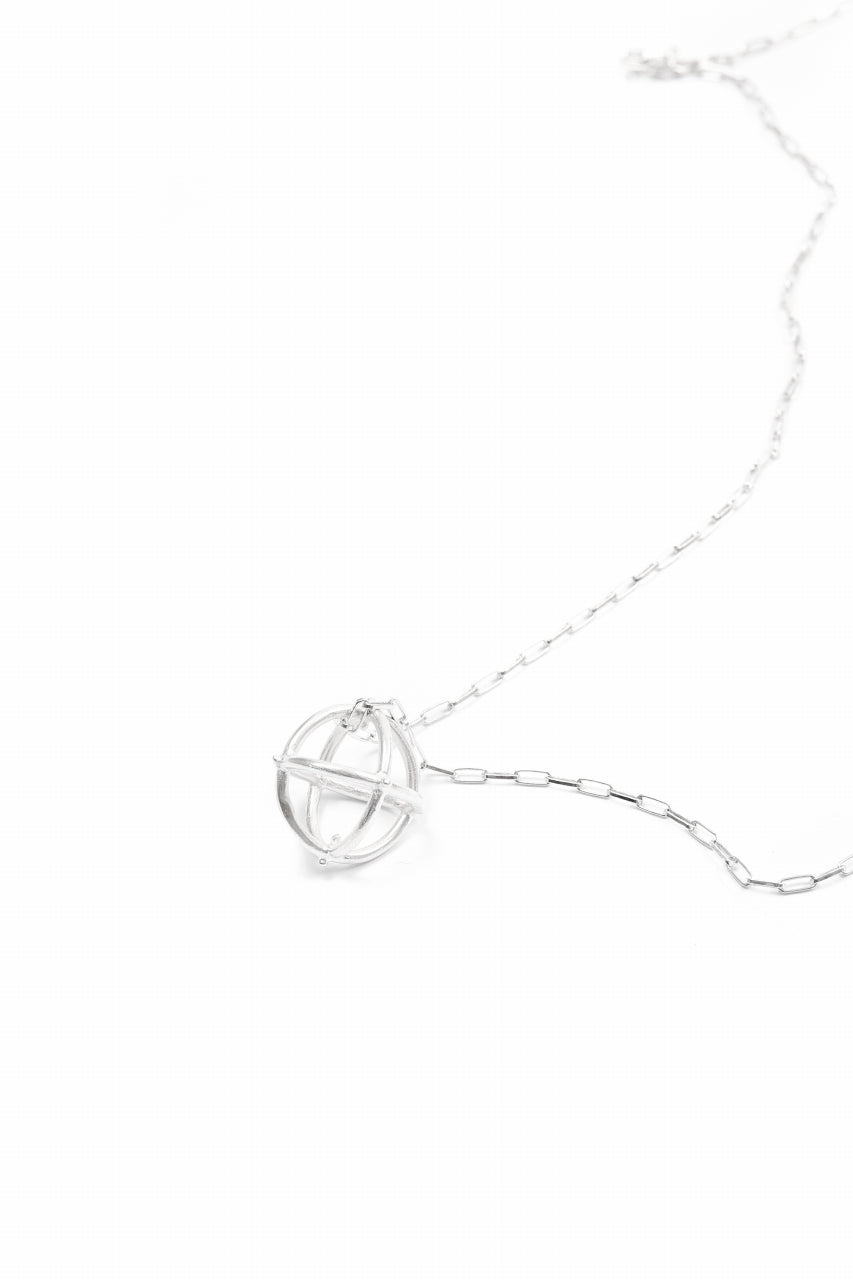 m.a+ medium + globe necklace with silver chain / AD31/AG (SILVER)