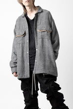 画像をギャラリービューアに読み込む, A.F ARTEFACT TWEED COVERALL SHIRT (BLACK x WHITE)