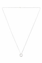 Load image into Gallery viewer, m.a+ medium + globe necklace with silver chain / AD31/AG (SILVER)
