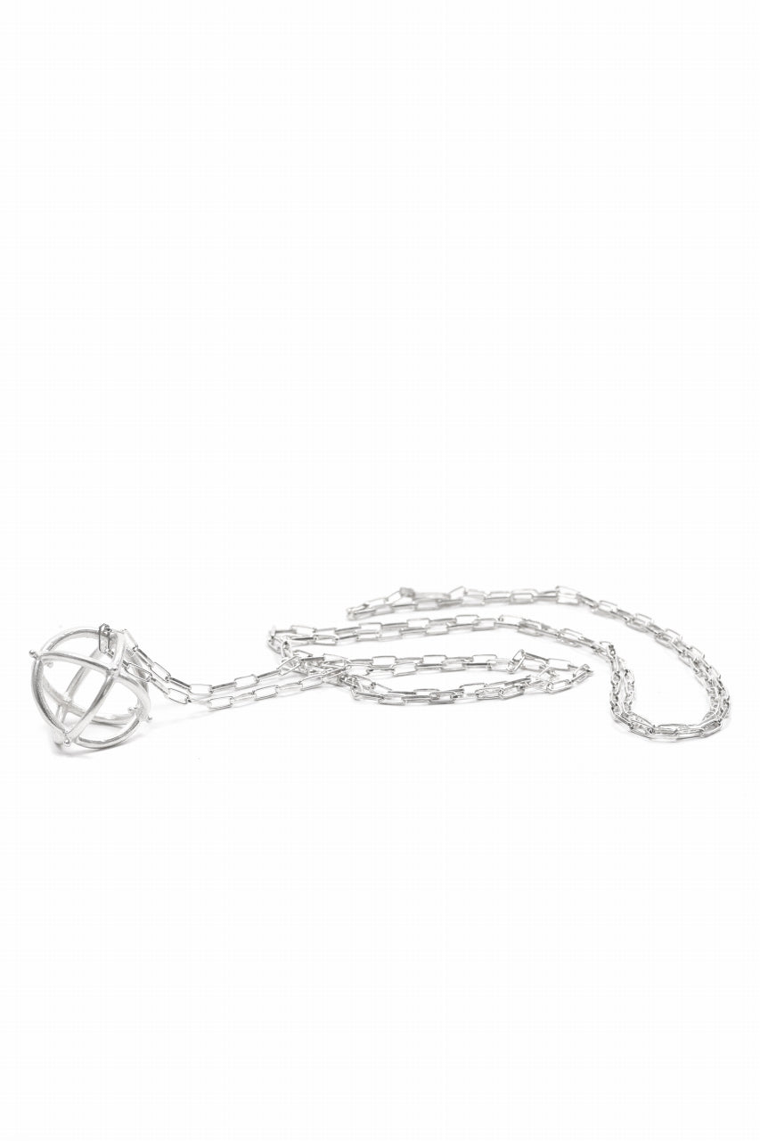 m.a+ medium + globe necklace with silver chain / AD31/AG (SILVER)