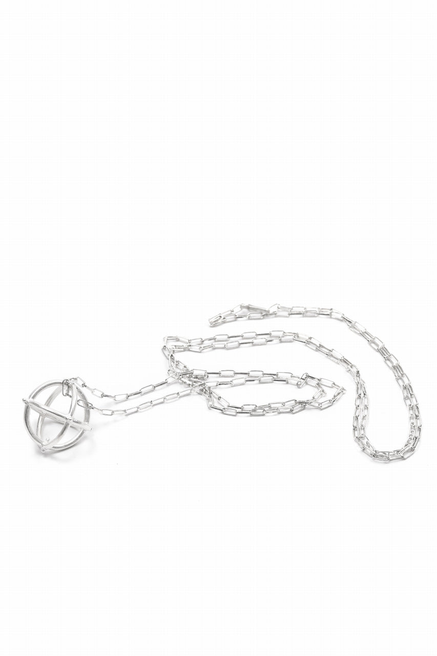 m.a+ medium + globe necklace with silver chain / AD31/AG (SILVER)