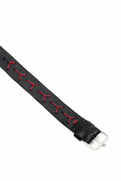 Load image into Gallery viewer, m.a+ cross stitched med wrist band / A-F8E1/GR 3,0 (BLACK)