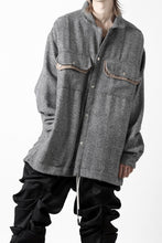 画像をギャラリービューアに読み込む, A.F ARTEFACT TWEED COVERALL SHIRT (BLACK x WHITE)