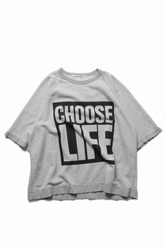 画像をギャラリービューアに読み込む, KATHARINE HAMNETT HALF SLEEVED SWEAT SHIRT / CHOOSE LIFE (T.GREY)