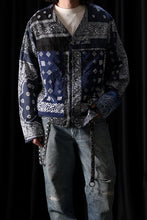 画像をギャラリービューアに読み込む, CHANGES REMAKE VINTAGE BANDANA ENGINNER JACKET (BLACK / NAVY)