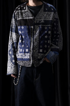 画像をギャラリービューアに読み込む, CHANGES REMAKE VINTAGE BANDANA ENGINNER JACKET (BLACK / NAVY)