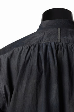 画像をギャラリービューアに読み込む, COLINA GRANPA SHIRT / DARK DYED POPLIN (BLACK MIST)