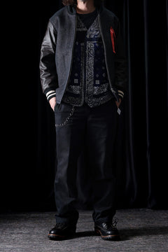画像をギャラリービューアに読み込む, CHANGES REMAKE VINTAGE BANDANA ENGINNER JACKET (BLACK / NAVY)