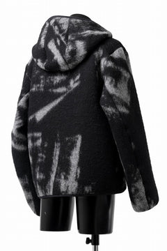 画像をギャラリービューアに読み込む, Y-3 Yohji Yamamoto FUZZY FLEECE HOODED JACKET (BLACK + MULTI)