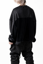 画像をギャラリービューアに読み込む, A.F ARTEFACT BRUSHED KNIT COMBI VELOR TOP (BLACK)