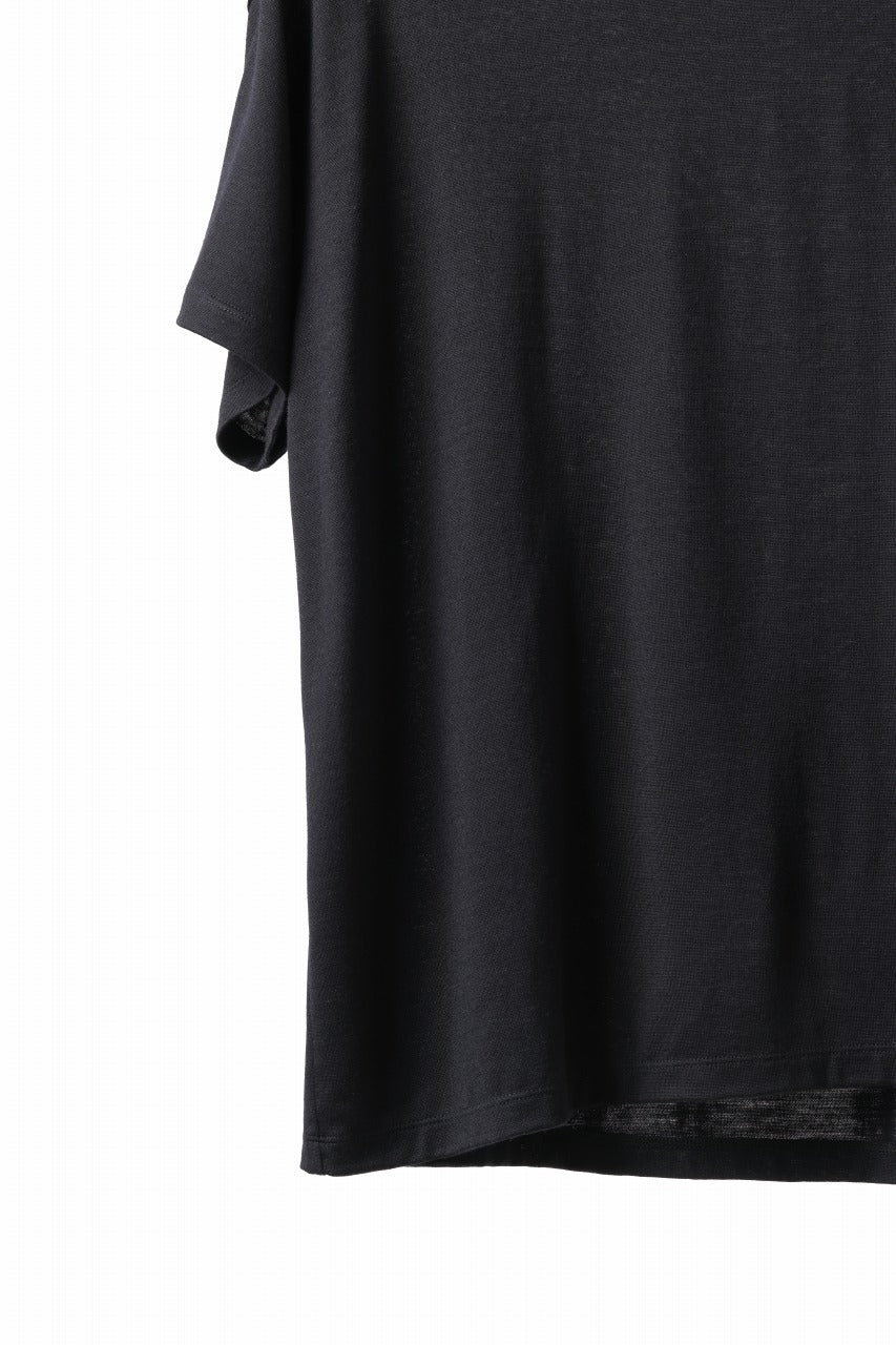 CAPERTICA REGULAR FIT S/S TEE / SUPER 140s WASHABLE WOOL DC JERSEY (MIDNIGHT)