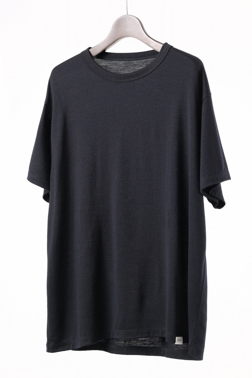 画像をギャラリービューアに読み込む, CAPERTICA REGULAR FIT S/S TEE / SUPER 140s WASHABLE WOOL DC JERSEY (MIDNIGHT)