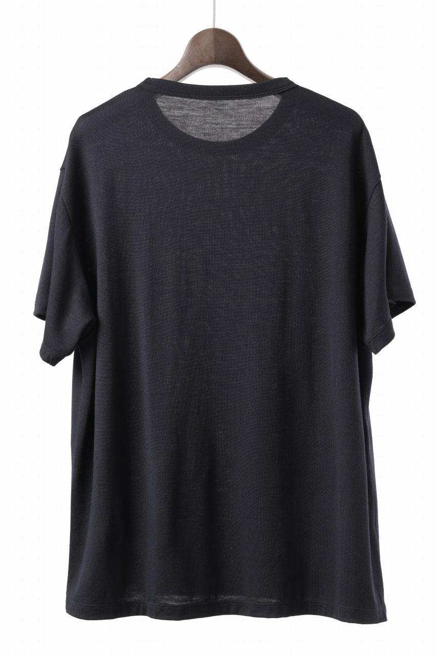 CAPERTICA REGULAR FIT S/S TEE / SUPER 140s WASHABLE WOOL DC JERSEY (MIDNIGHT)