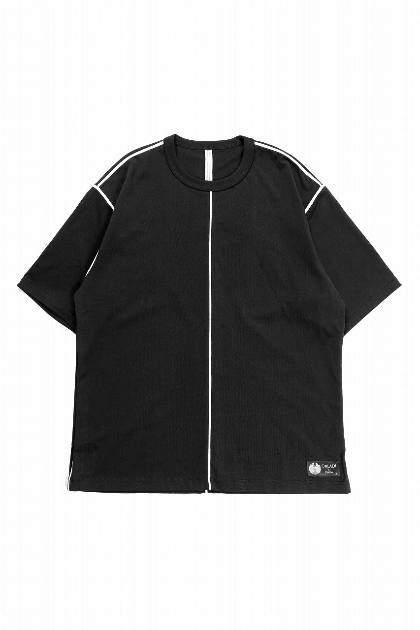 OBLADI REVERSIBLE SHORT SLEEVE T SHIRT (BLACK)