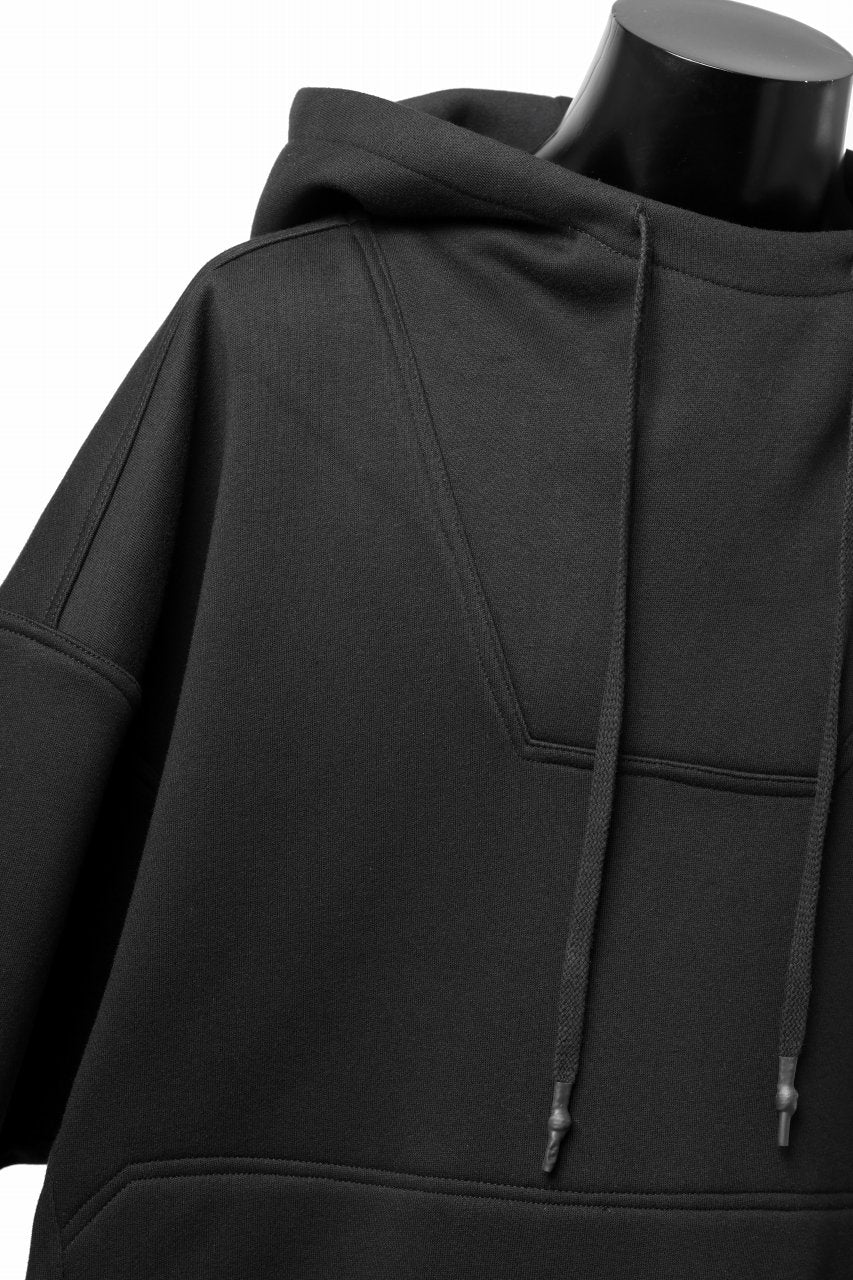 FIRST AID TO THE INJURED "TABEO" HALF SLEEVE PARKA / BRUSHED US SWEAT & FLEECE (BLACK)