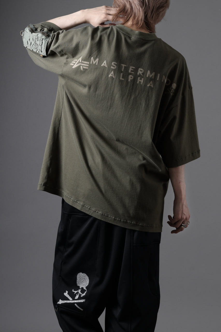 MASTERMIND WORLD x ALPHA INDUSTRIES CIGER POCKET OVERSIZED T-SHIRT (OLIVE)