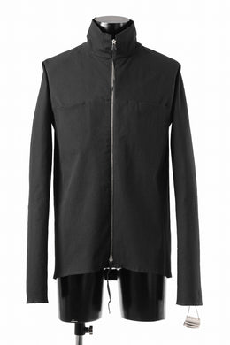 m.a+ zipped tall collar shirt jacket / H252DZ/CCE (BLACK)