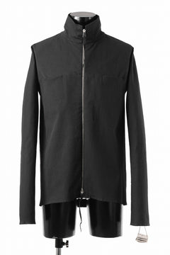 画像をギャラリービューアに読み込む, m.a+ zipped tall collar shirt jacket / H252DZ/CCE (BLACK)