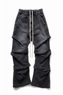 A.F ARTEFACT TUCK SLIM BAGGY PANTS / FADED DENIM (BLACK)
