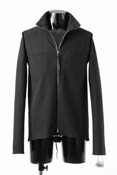 画像をギャラリービューアに読み込む, m.a+ zipped tall collar shirt jacket / H252DZ/CCE (BLACK)