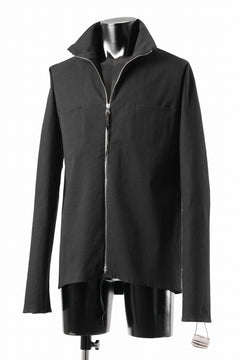 画像をギャラリービューアに読み込む, m.a+ zipped tall collar shirt jacket / H252DZ/CCE (BLACK)