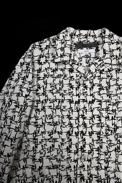 画像をギャラリービューアに読み込む, Y&#39;s for men x MASSES OPEN COLLAR SHIRT / MA ALL OVER PIGMENT PRINT (WHITE)