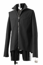 画像をギャラリービューアに読み込む, m.a+ zipped tall collar shirt jacket / H252DZ/CCE (BLACK)