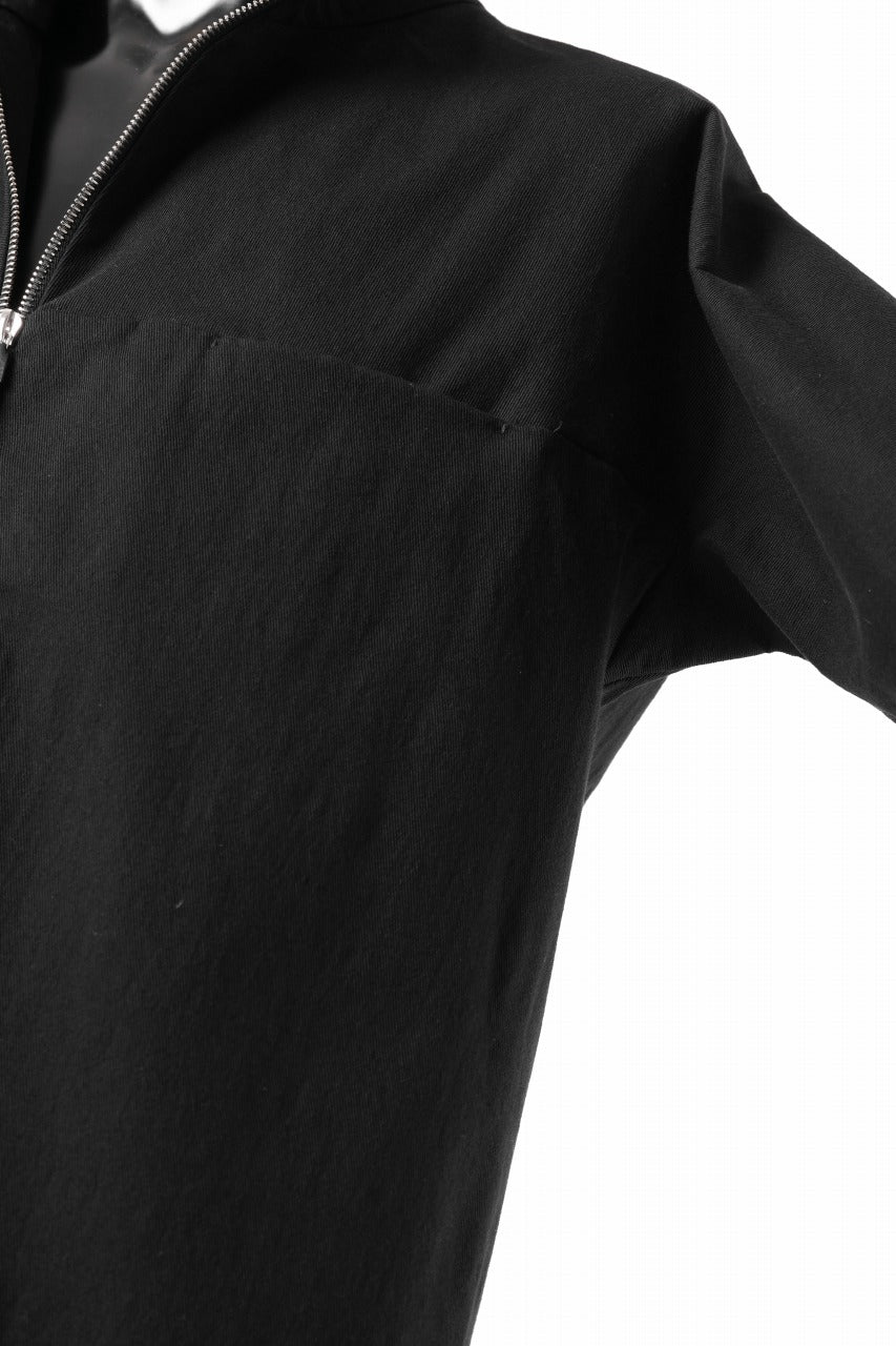 m.a+ zipped tall collar shirt jacket / H252DZ/CCE (BLACK)