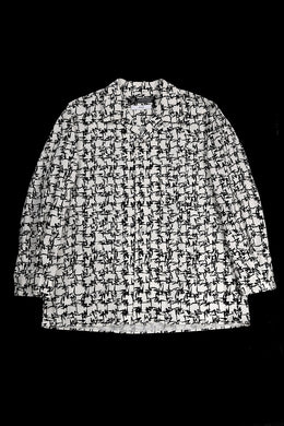 Y's for men x MASSES OPEN COLLAR SHIRT / MA ALL OVER PIGMENT PRINT (WHITE)