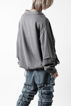 画像をギャラリービューアに読み込む, A.F ARTEFACT LAYERED SLEEVE OVER SIZE SHIRTS / SERGE TWILL (L.GREY)