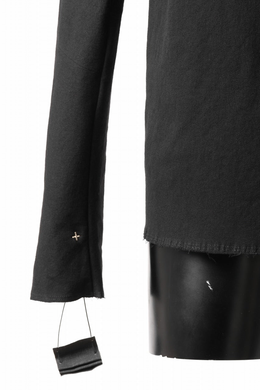 画像をギャラリービューアに読み込む, m.a+ zipped tall collar shirt jacket / H252DZ/CCE (BLACK)