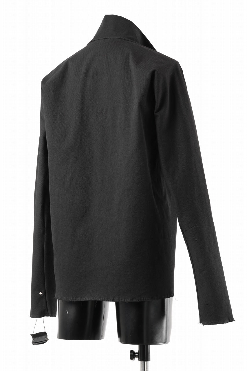 m.a+ zipped tall collar shirt jacket / H252DZ/CCE (BLACK)