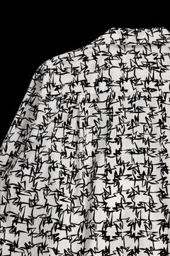 画像をギャラリービューアに読み込む, Y&#39;s for men x MASSES OPEN COLLAR SHIRT / MA ALL OVER PIGMENT PRINT (WHITE)